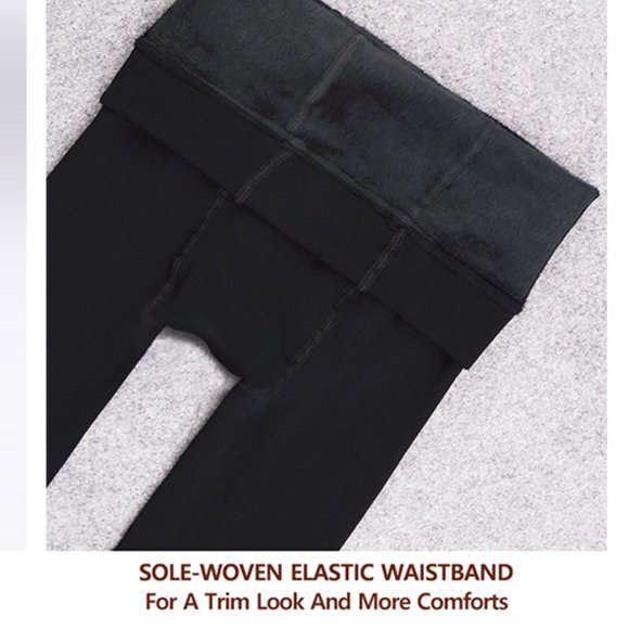 Fleece Lined Tights Size L/XL Opaque Navy Blue from VERO MONTE NWT - Picture 7 of 8